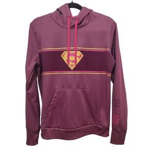 Six Flags Super Girl Hoodie Pink‎ Six Flags Spell Out Thumb Holes Small Pullover